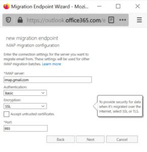 Gmail data has been successfully transferred to Office 365 when the migration procedure is finished.
