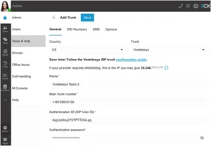 Add the VoIP provider account in 3CX