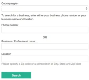 verify your Business Info